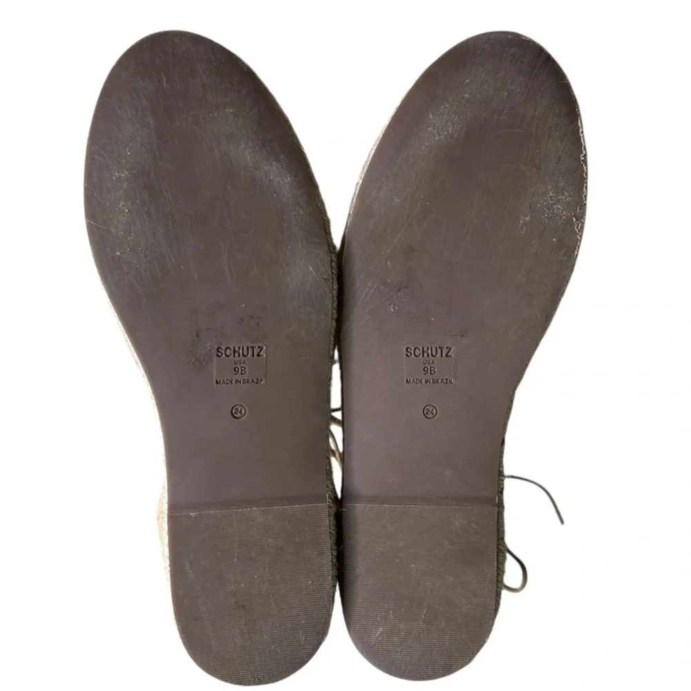 Schutz Glitter Lace-Up Espadrilles - Celinah. Size 9
